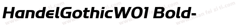 HandelGothicW01 Bold字体转换